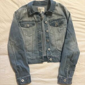 Jessica Simpson cropped jean jacket
